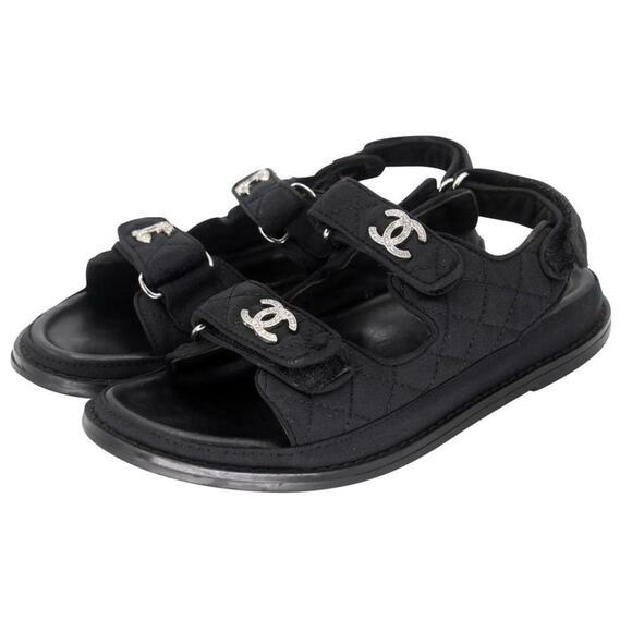 Chanel Quilted Crystal 39 Cc Dad Chunky Sandals CC-0921N-0002 - Picture 4 of 11